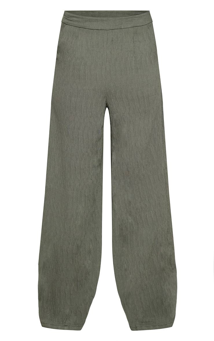 Kaki Pantalon Large Texturé Ensemble Coordonné