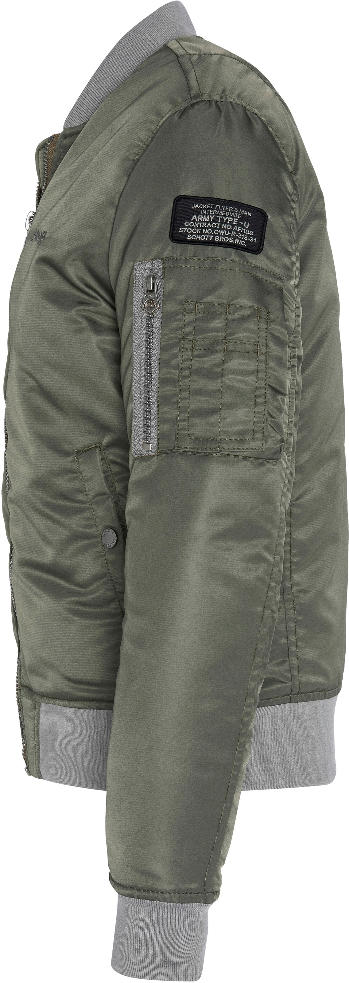 Schott NYC Bomberjacke mit zusätzlichen Armtaschen