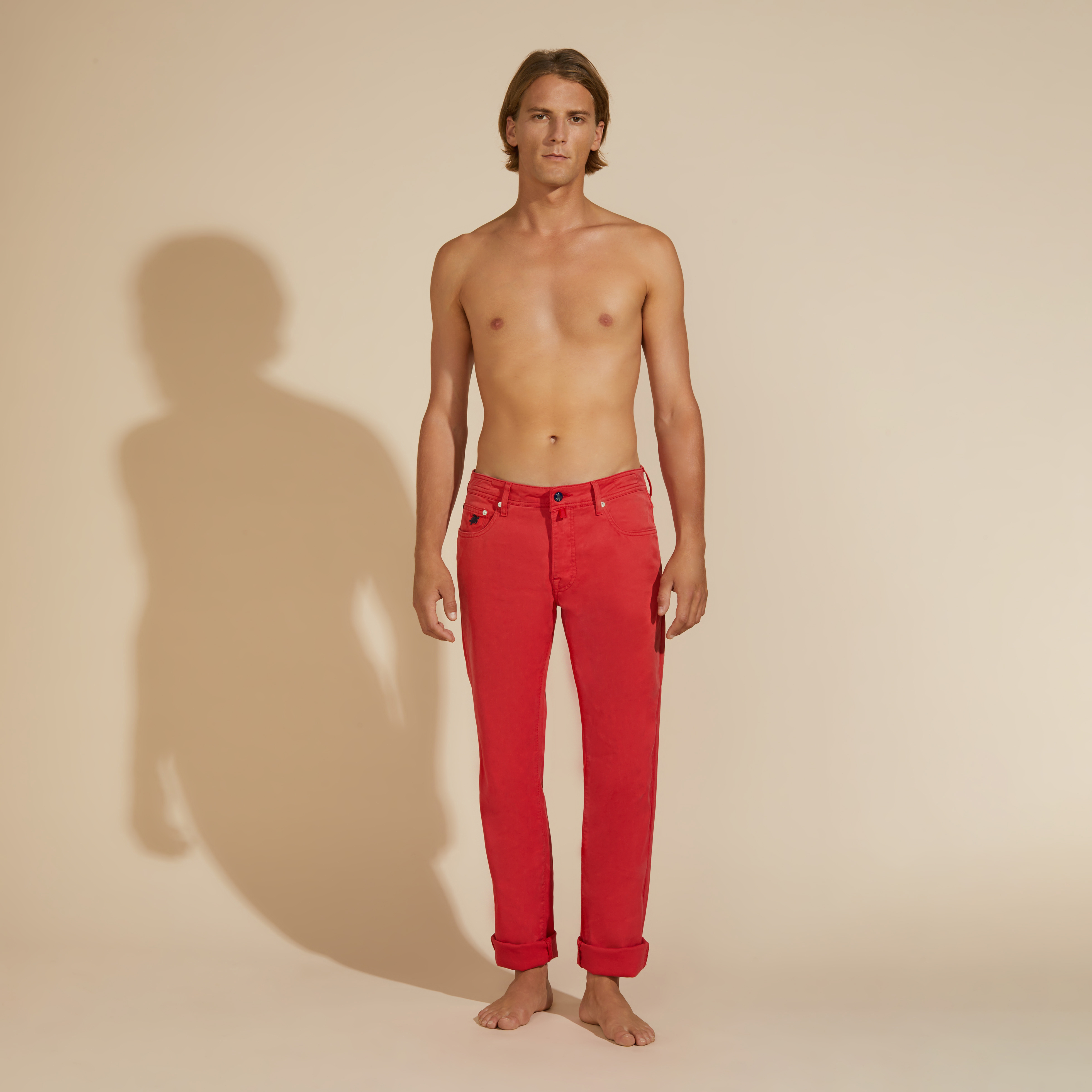 Pantalon en Gabardine de Coton Tencel 5 Poches Homme