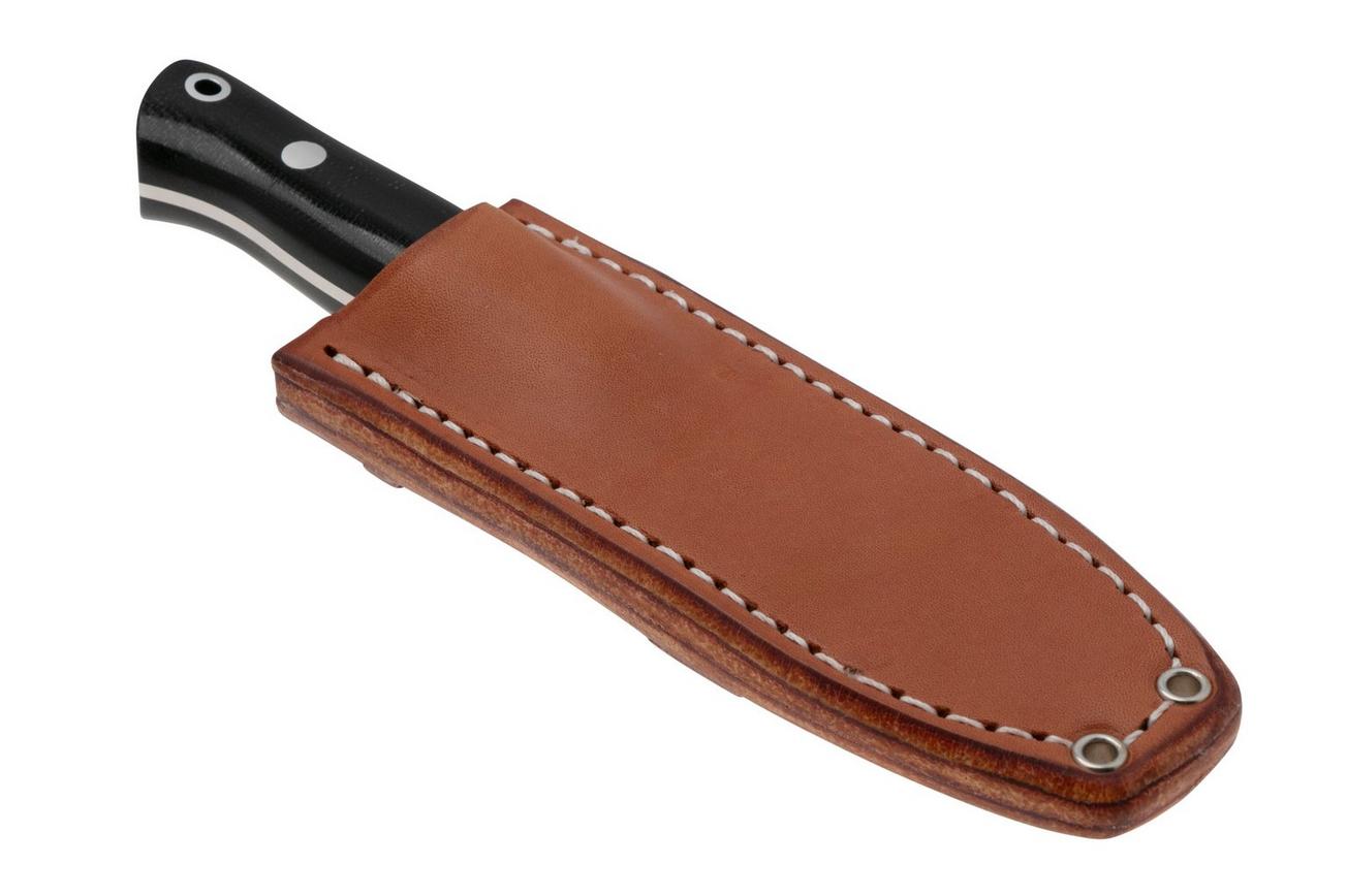 Bark River Bravo Necker II CPMS45VN Black Canvas Micarta, vaststaand mes