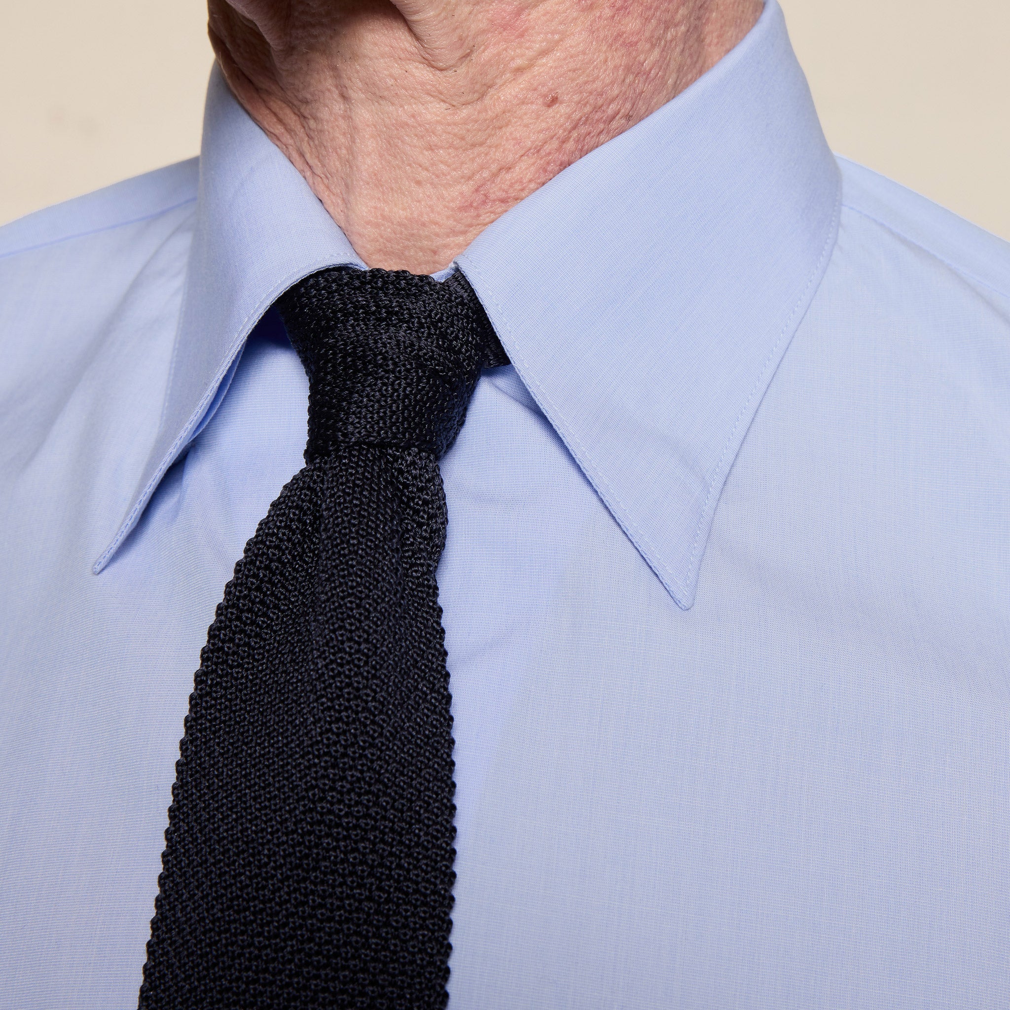 Blue poplin shirt