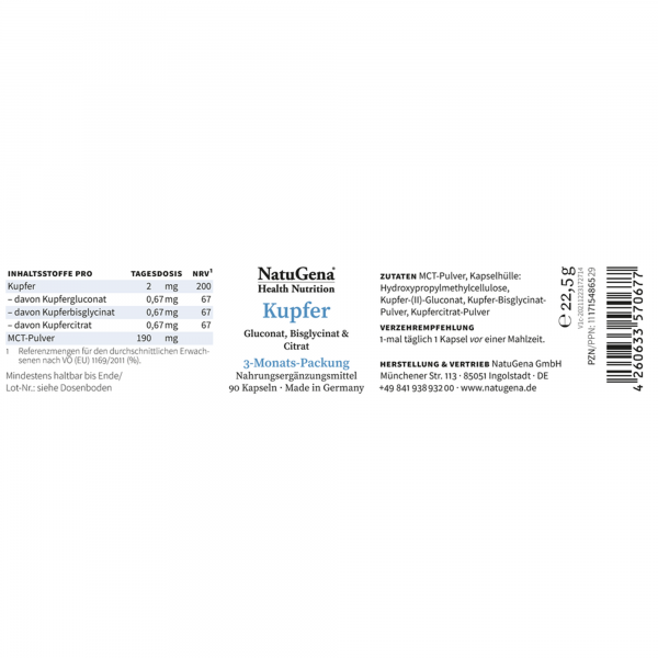 NatuGena® Kupfer 90 Kaps.