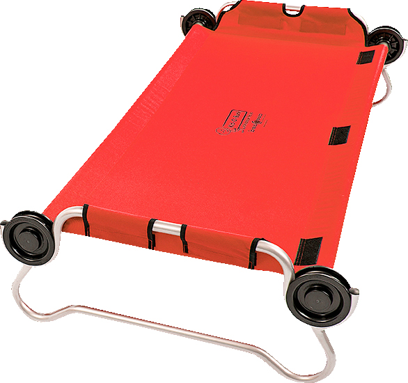 Disc-O-Bed Kid-O-Bed Einzelbett runder Rahmen ohne Seitentasche -Rot