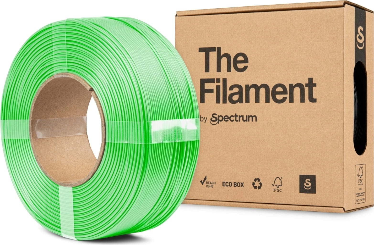 The Filament  Refill PLA Lite Green, 1,75 mm / 1000 g    Zuverlässiges PLA Filament ohne Spule in Green