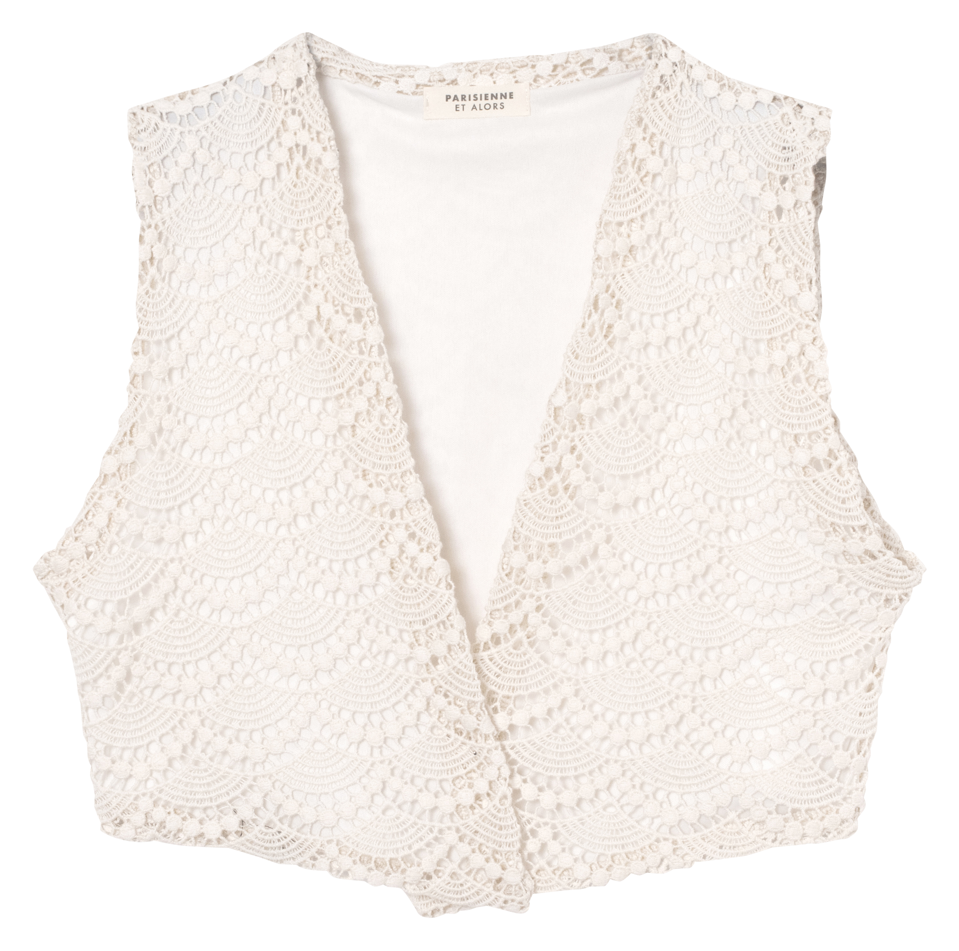 LAGNY - Gilet en crochet | Beige
