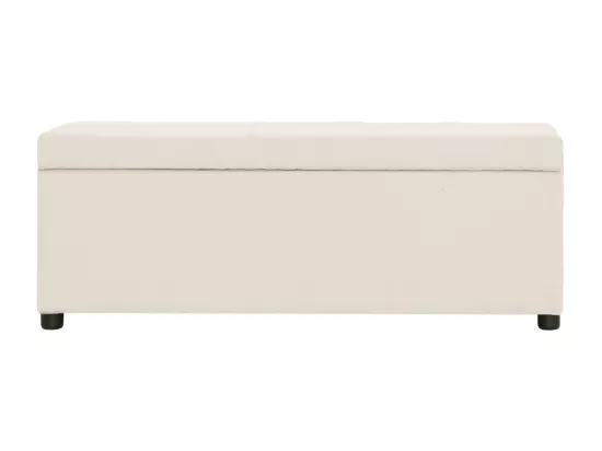 Banc avec compartiment de rangement 116 cm Crème Polyester