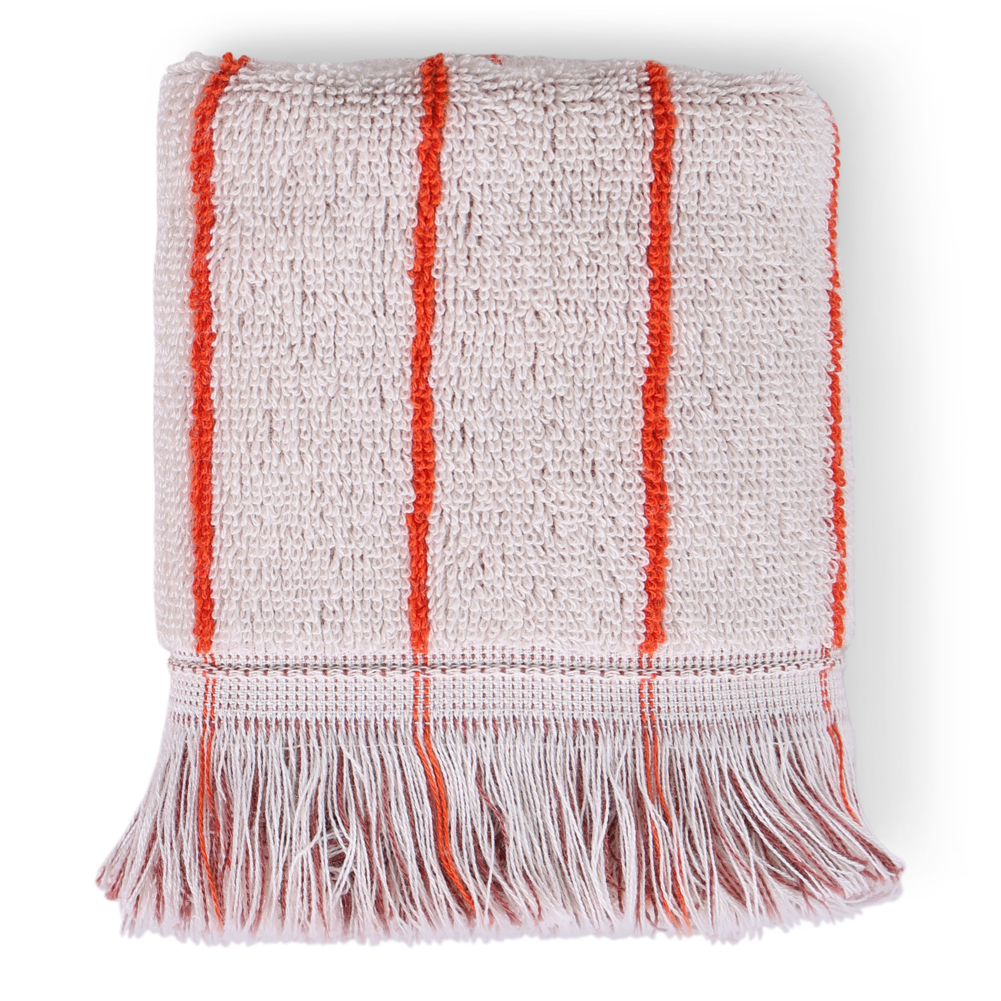 Gastendoek Ellis blush/red/white 30x50 cm - set van 6