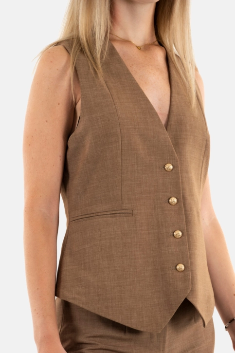 Gilets sans manche yes zee g103 k900 0226 marroncino