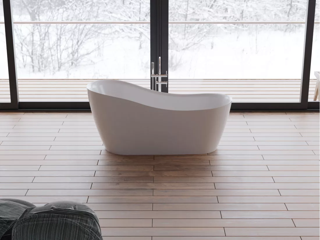 Baignoire îlot ovale JAZZ L. 170 x l. 79 cm, by SPALINA