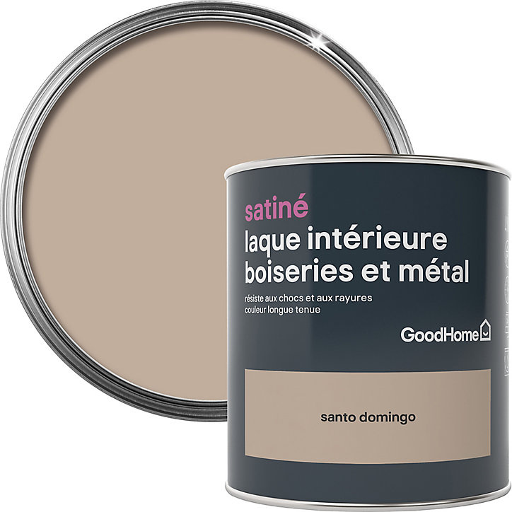 Laque boiseries et métal GoodHome St Domingo Satin 0,75L