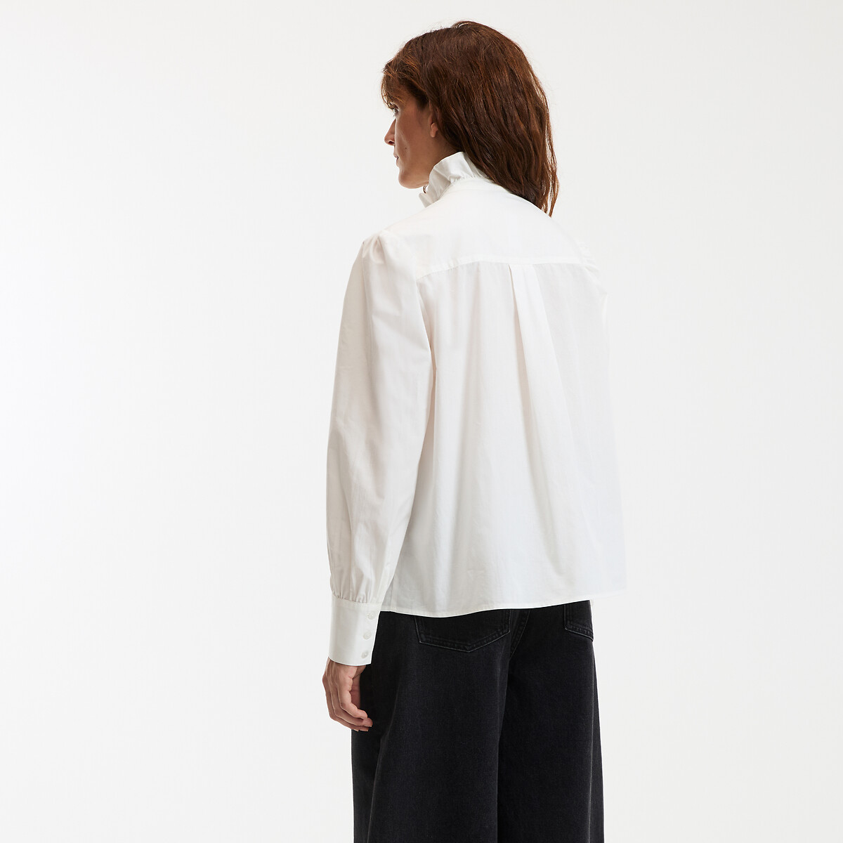 COLEÇÕES LA REDOUTE<br>Camisa com gola vitoriana, assinatura CHARLENE
