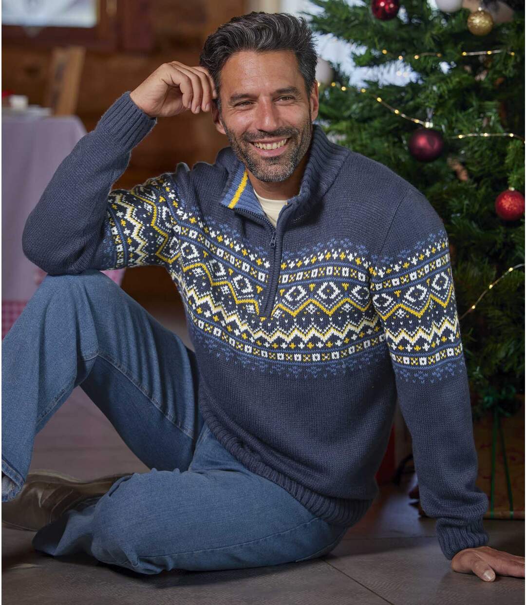Pull Camionneur Tricot Jacquard