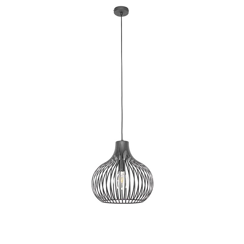 Moderne hanglamp zwart 38 cm - Saffira