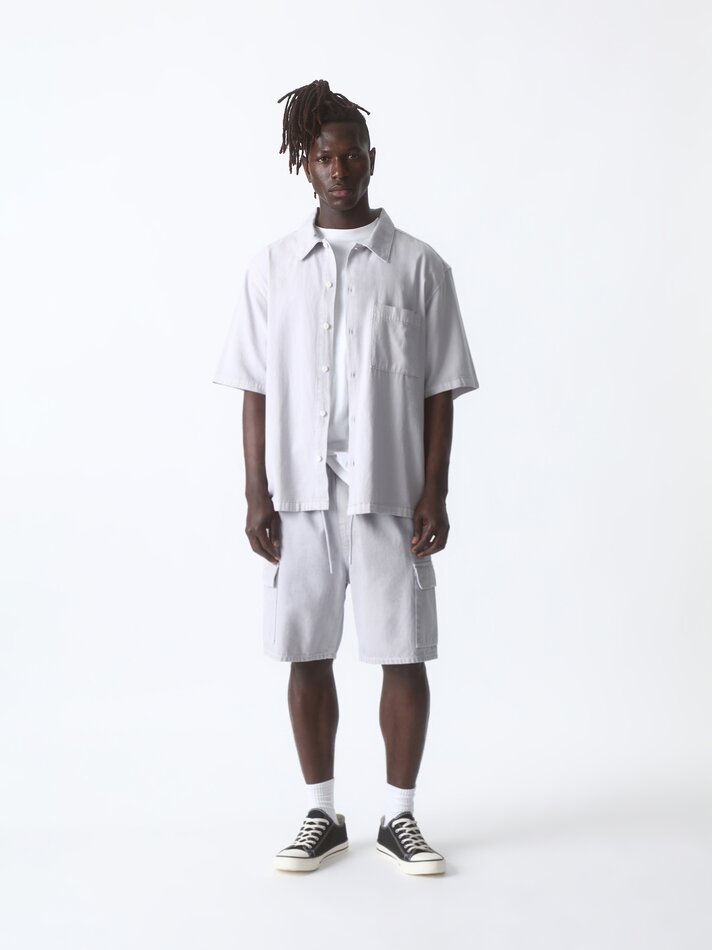 Camisa jeans oversized - Malva
