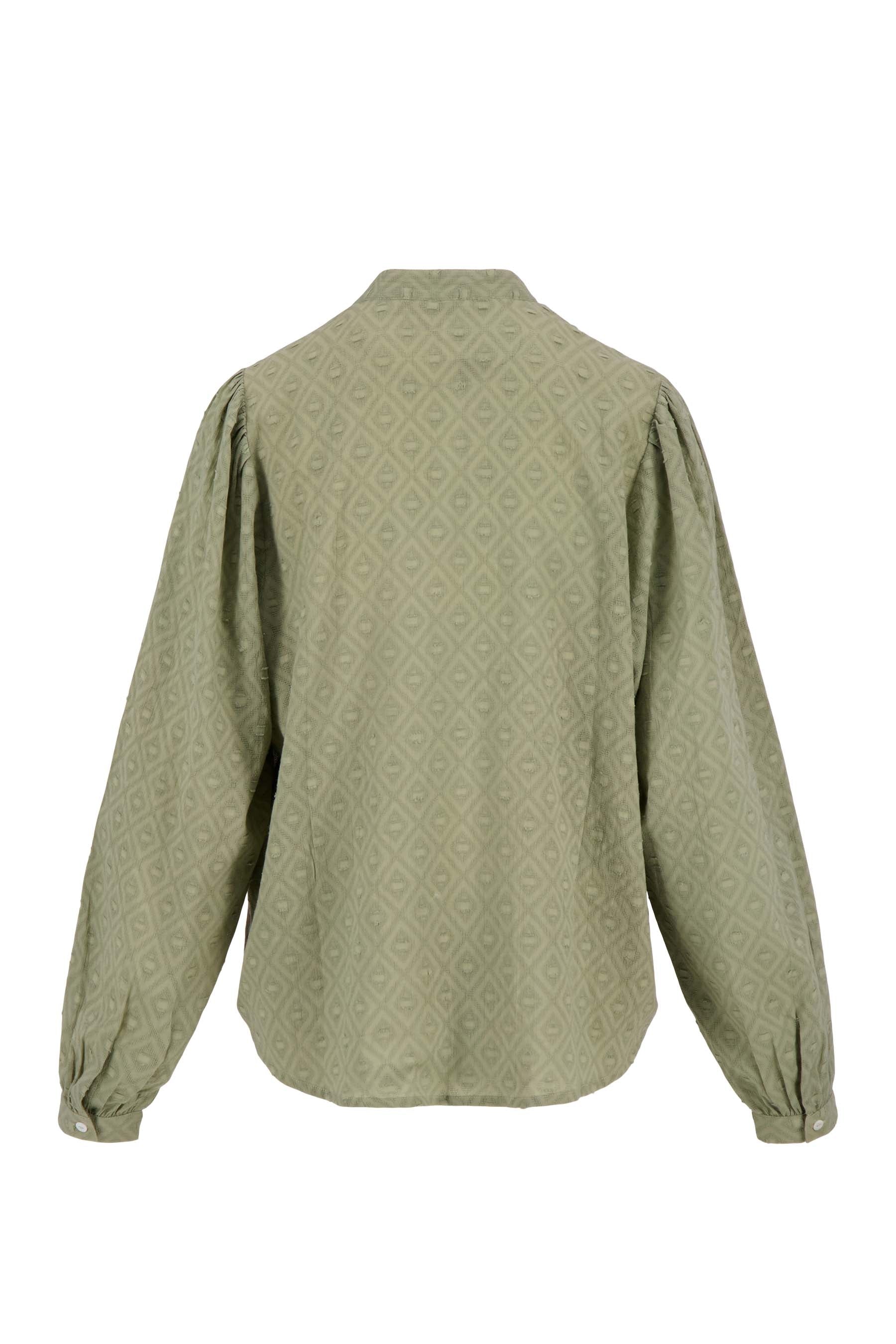 blouse in structuur lange mouw