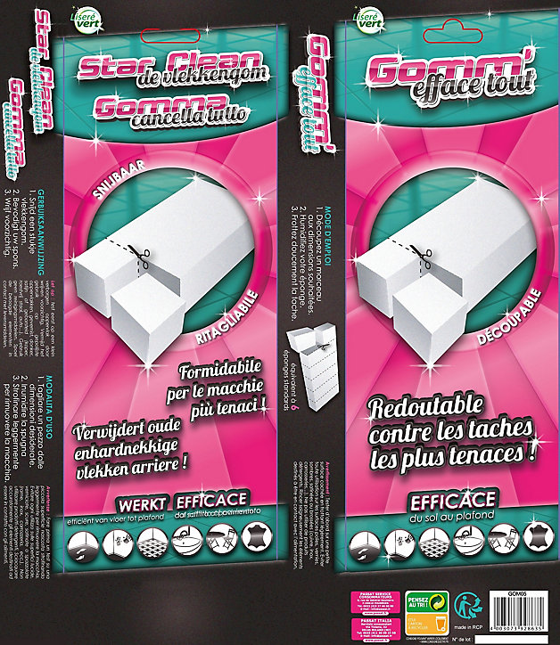 Gomme Magique Efface Tout découpable 31cm