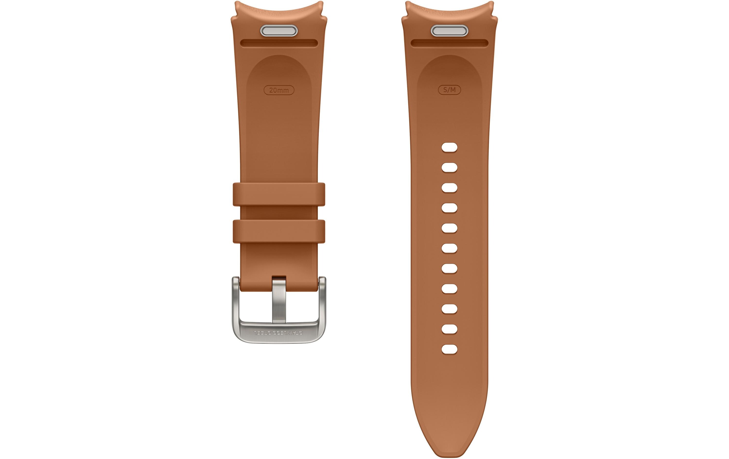 Hybrid Eco Leather Band S/M Galaxy Watch 4/5/6 CamelElegantes Armband im Leder-Look für die Samsung Galaxy Watch4, Galaxy Watch5 und Galaxy Watch6