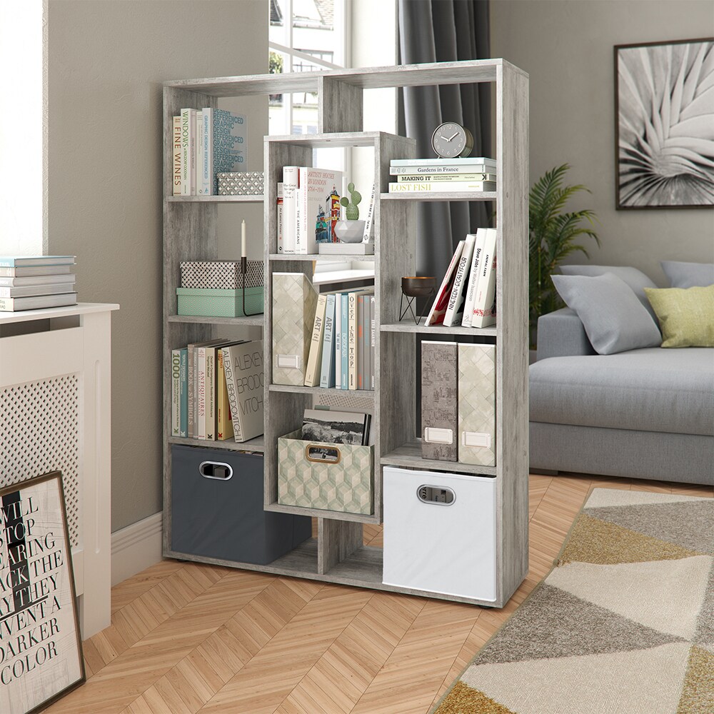 Vicco Raumteiler Bücherregal Standregal Wandregal Büroregal 11 Fächer Beton