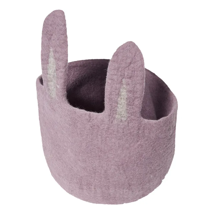Muskhane Corbeille Pasu Lapin en feutre | Mauve