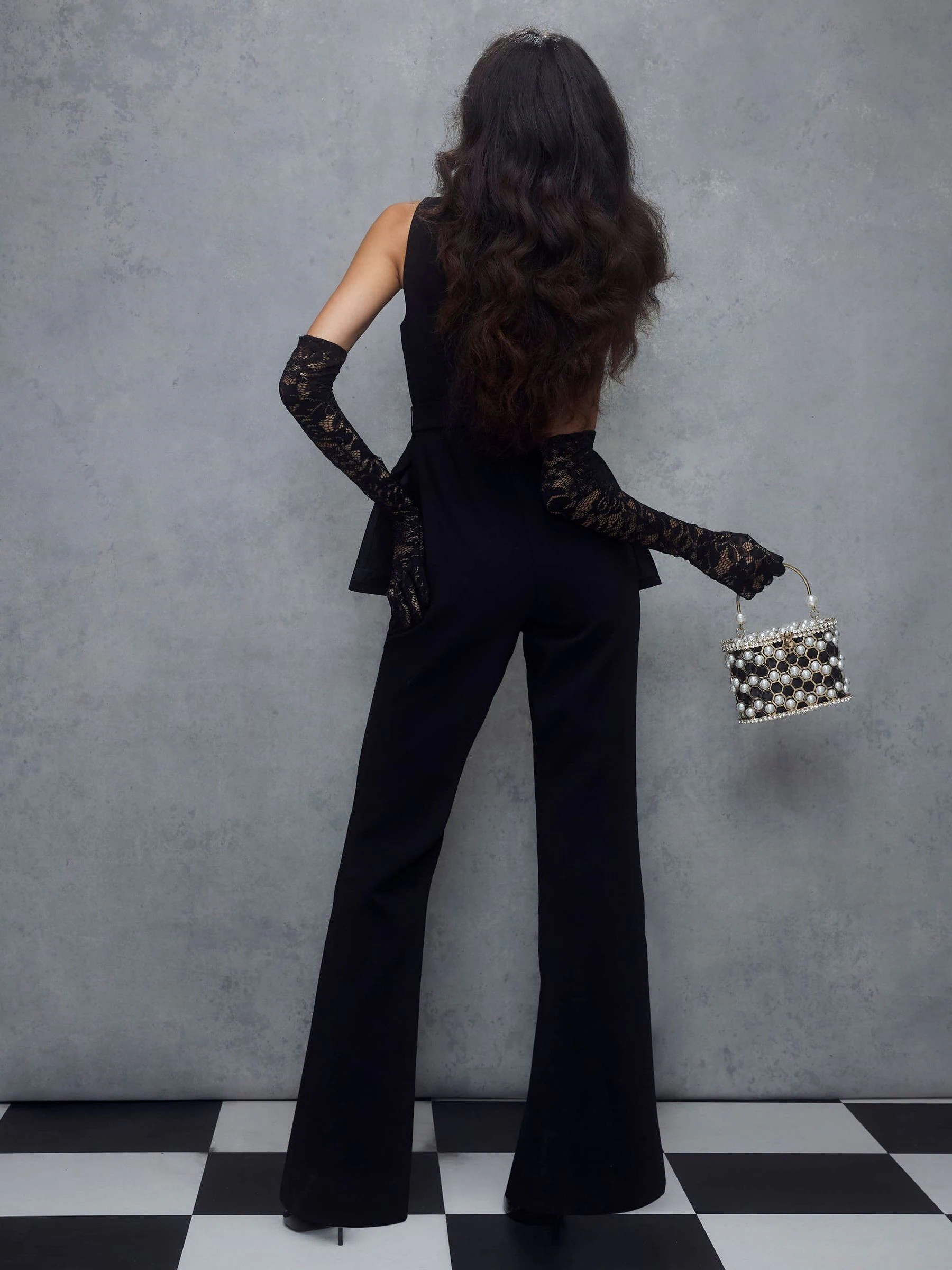 River Island Contrast Tux Jumpsuit