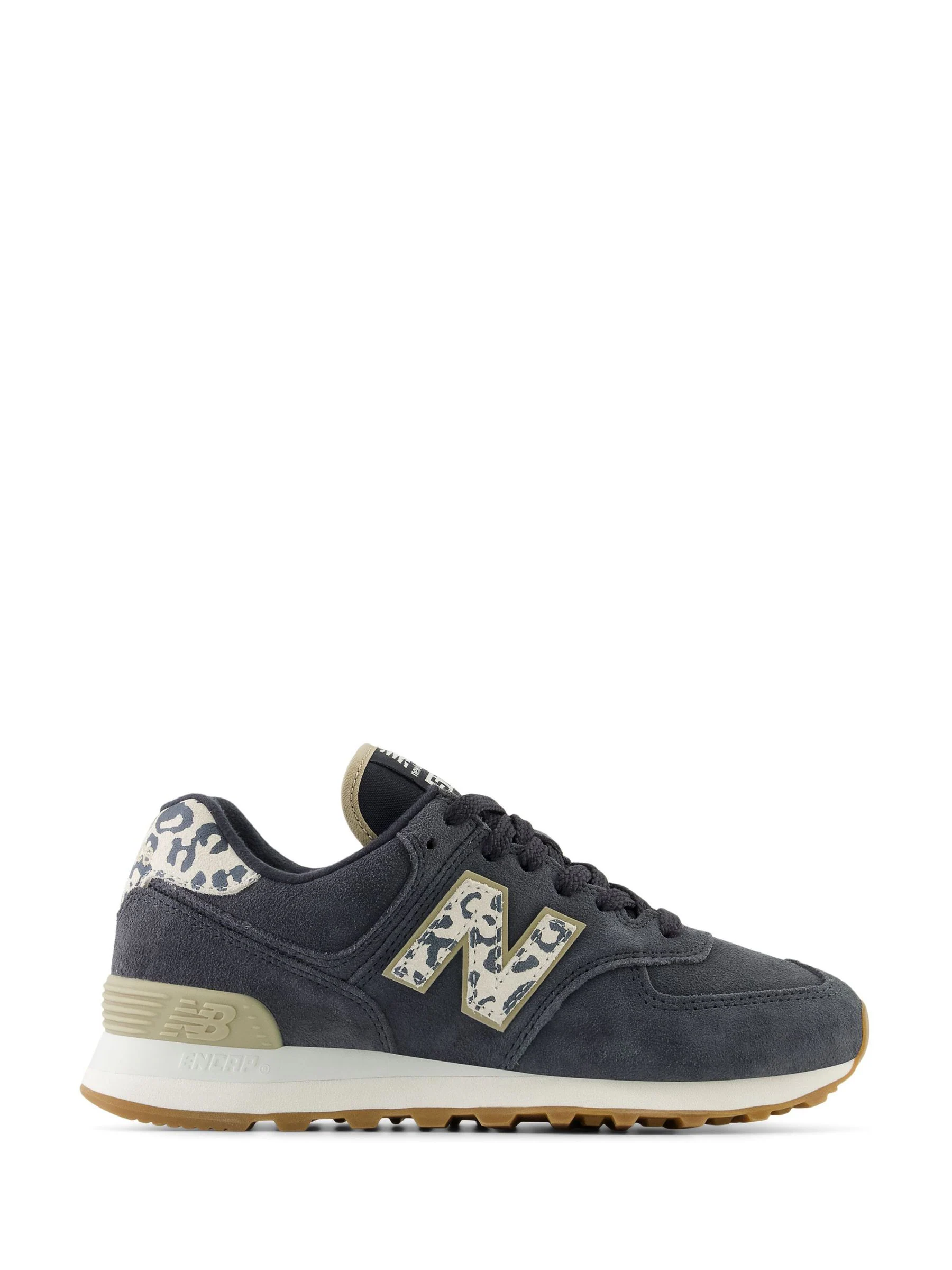 Zwart chroom - New Balance 574 damessneakers
