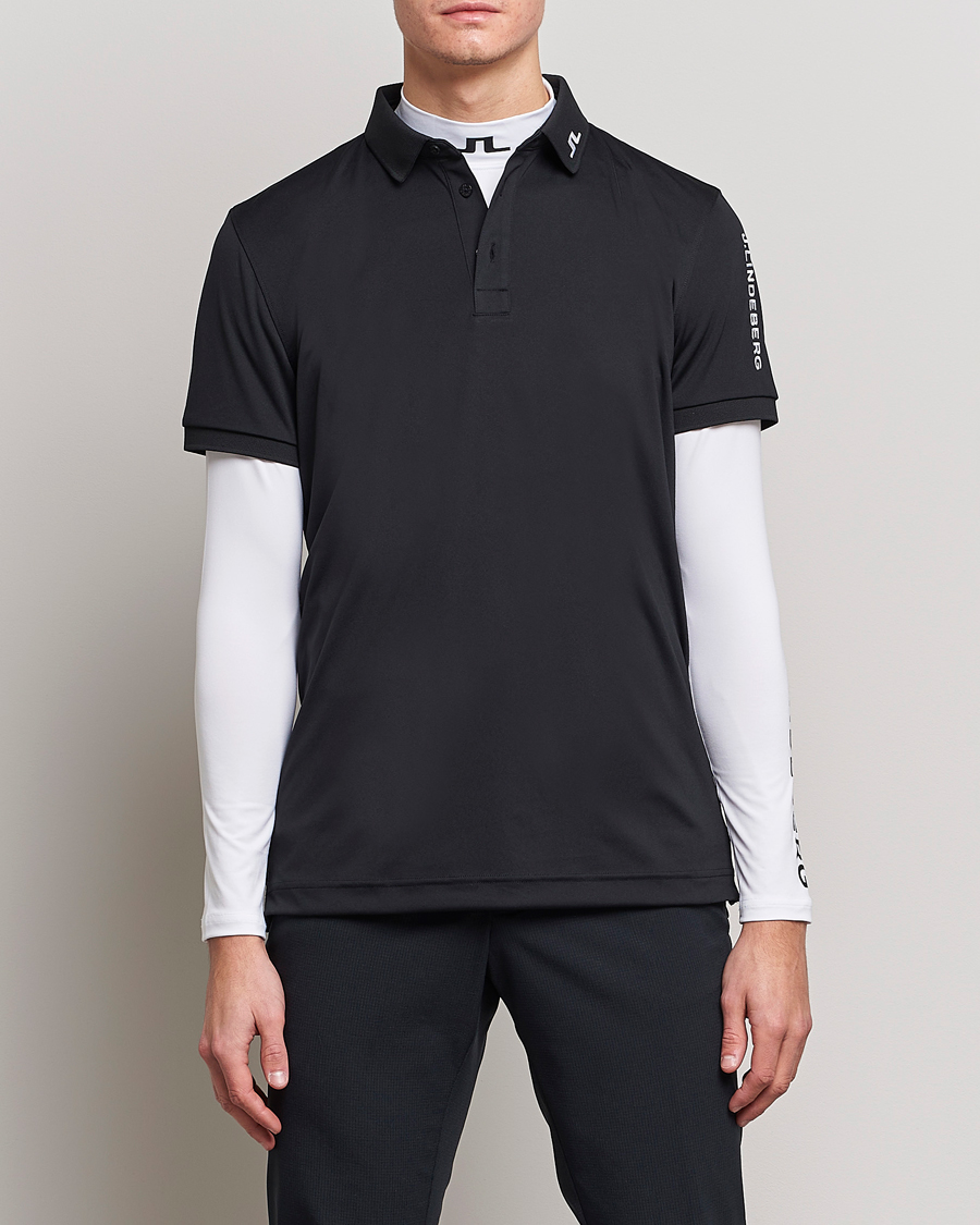 J.Lindeberg Regular Fit Tour Tech Stretch Polo Black