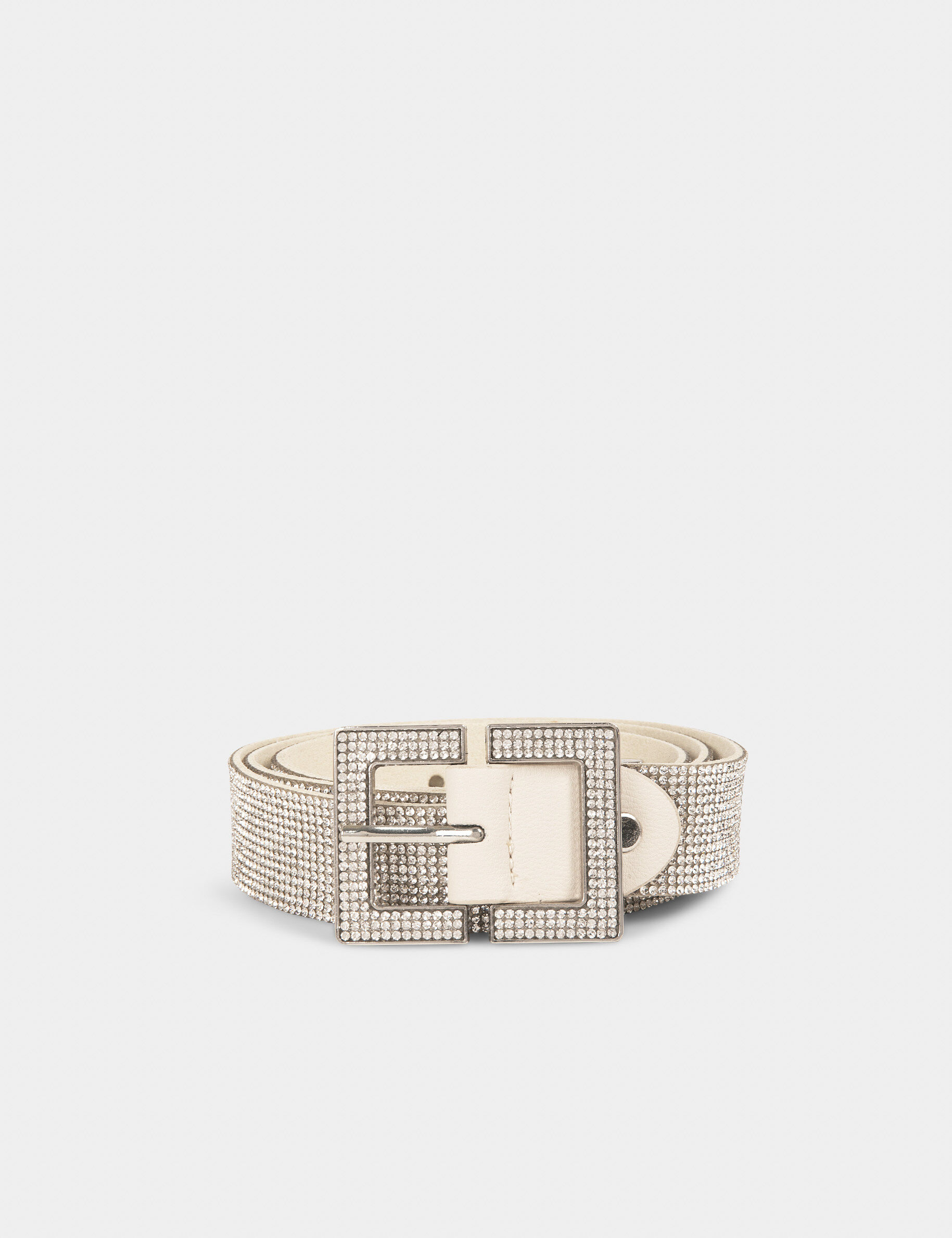 Ceinture avec strass ivoire femme - ivoire