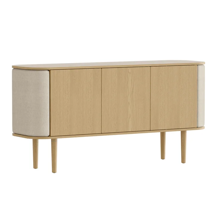 Umage - Treasures Sideboard mit 3 Türen, Eiche natur / white sands