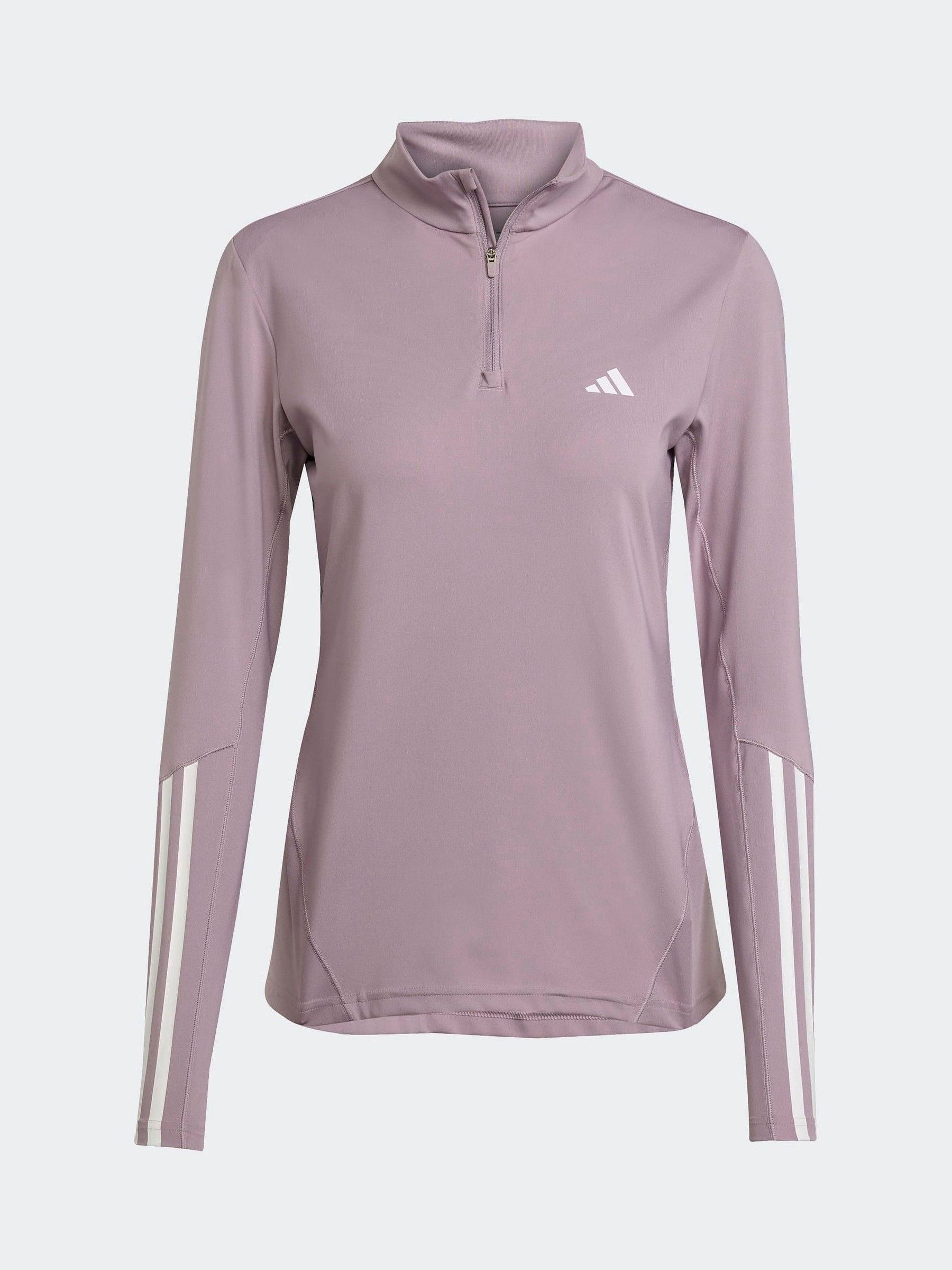 Paars - adidas Hyperglam trainingstop met kwartrits
