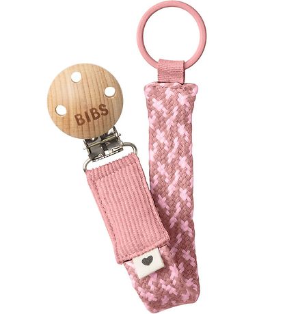 BIBS Schnullerketten - Geflecht - Dusty Pink/Baby Pink