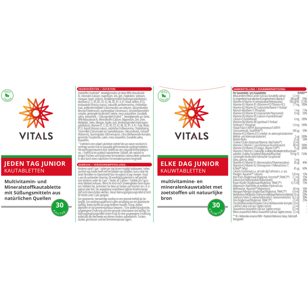 Vitals Elke Dag Junior 90 tabletten