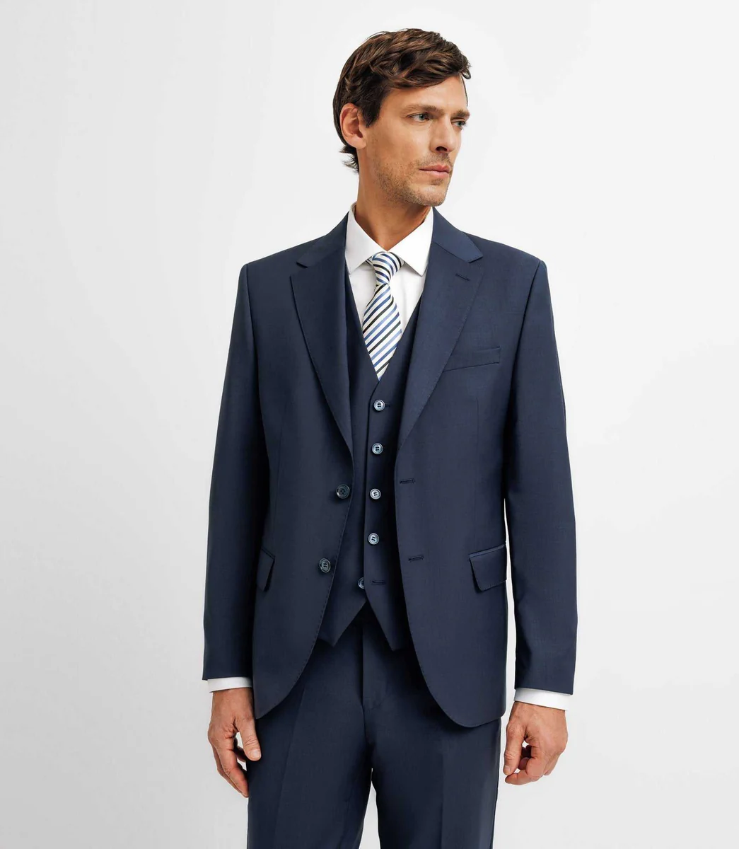 Costume 100% laine bleu marine