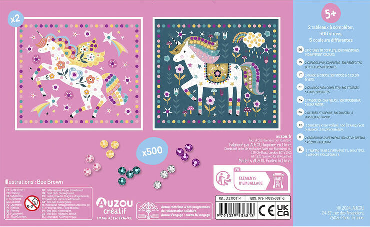 Auzou Auzou - Aktivitetssæt - Kunst med rhinsten