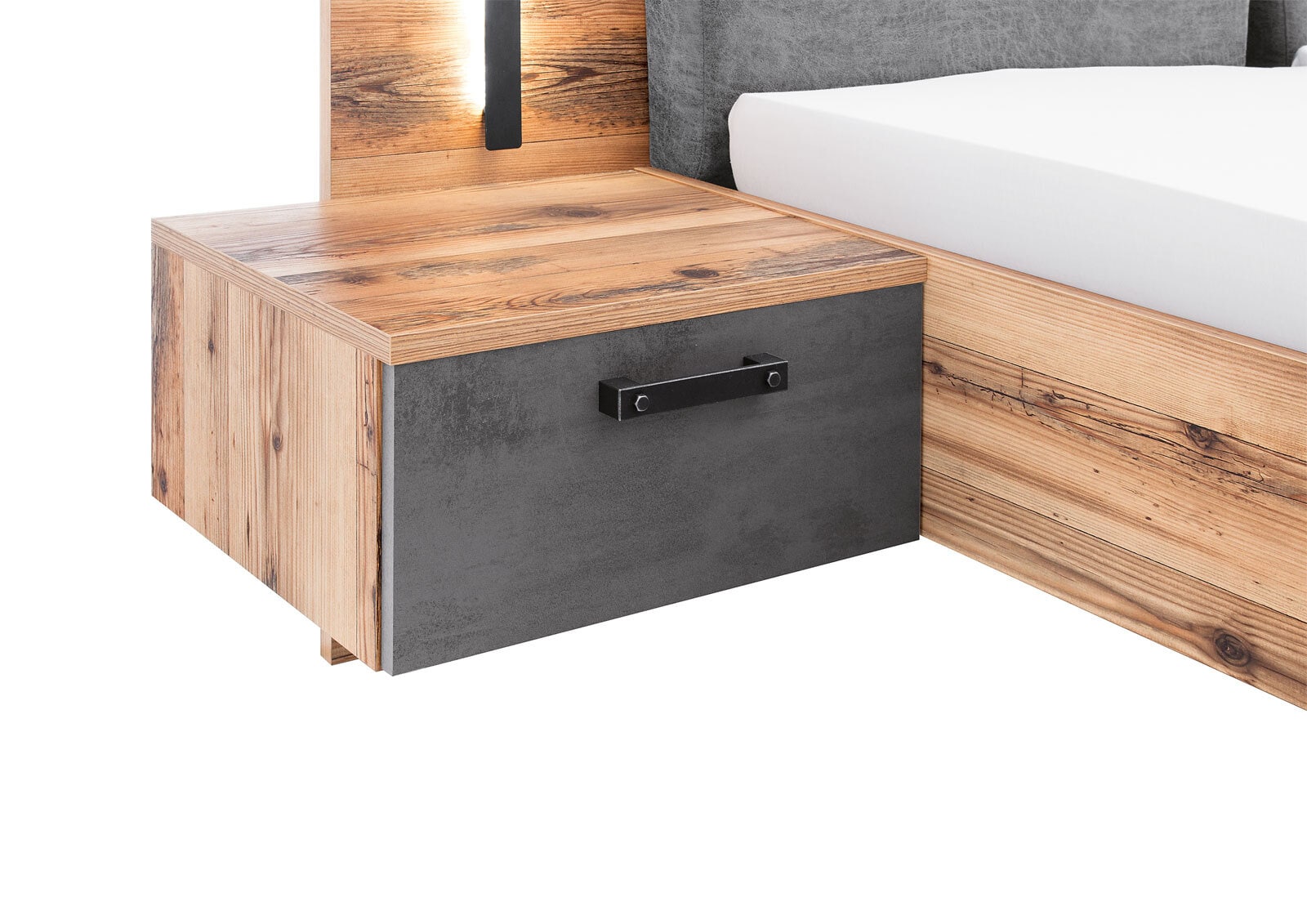 Bettanlage Dover Grau/Braun 180 x 200 cm
