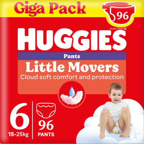Huggies Little Movers Couches Culottes Bébé Taille 6 96 Pièces