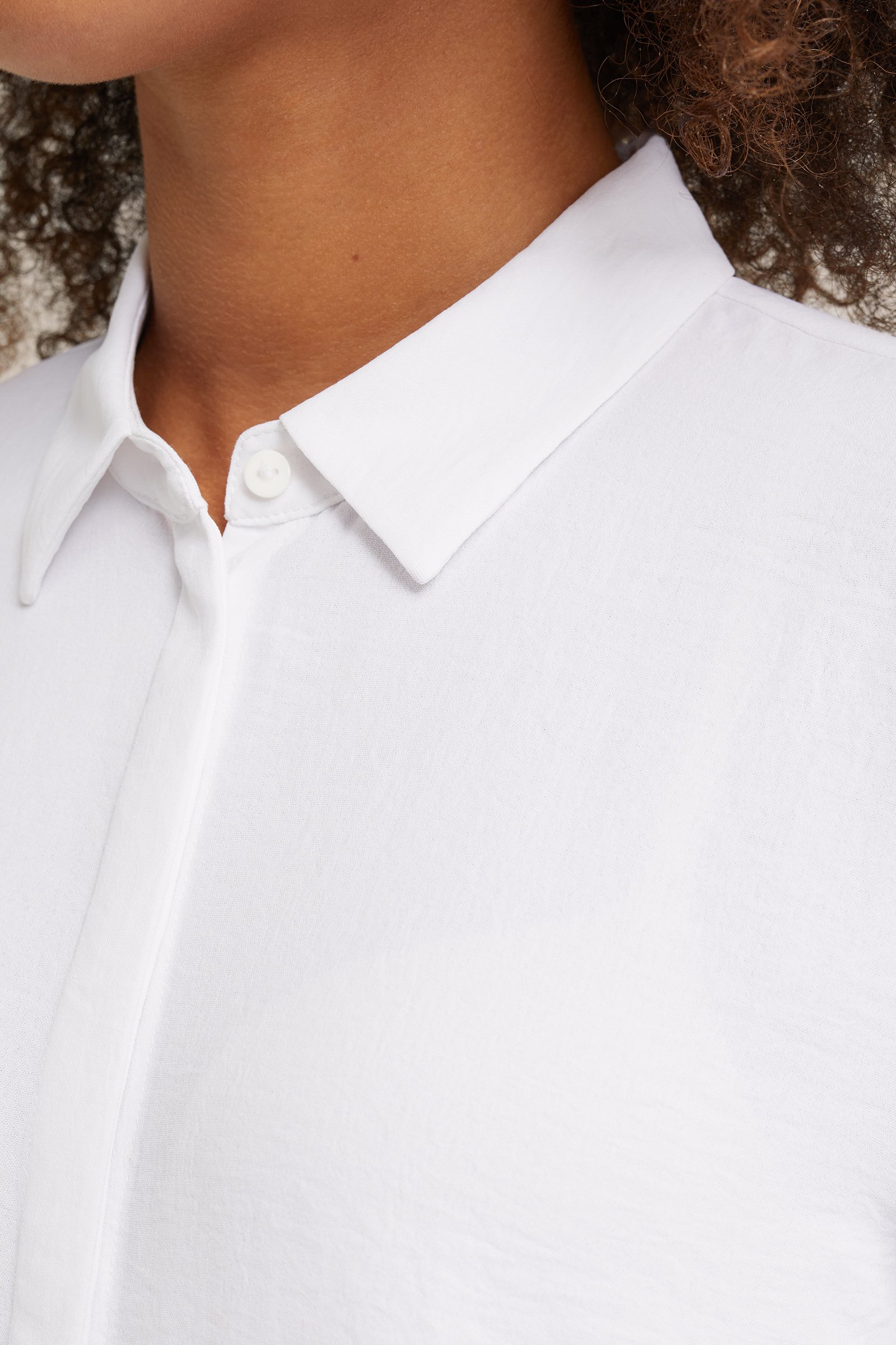 blouse met fijne structuur WE Fashion Wit