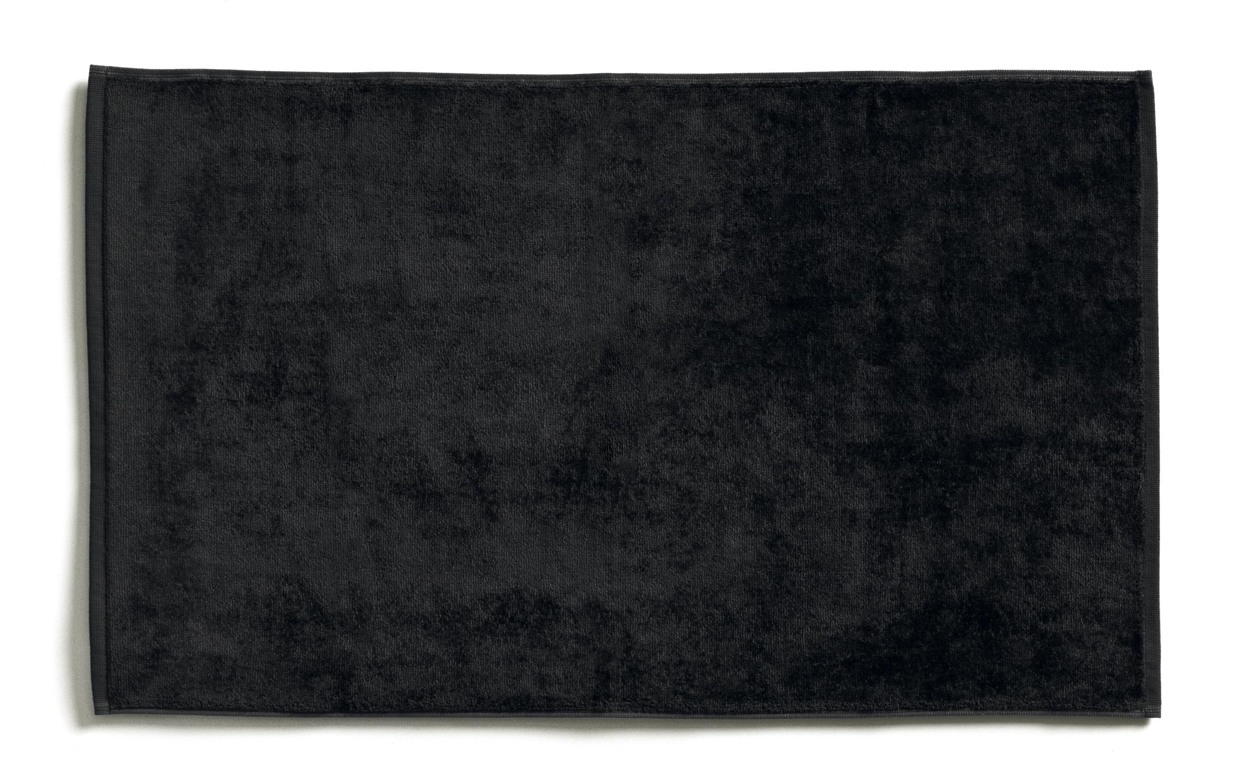 Badteppich Bamboo Luxe 50 x 80 cm, SchwarzZart glänzende Fussmatte