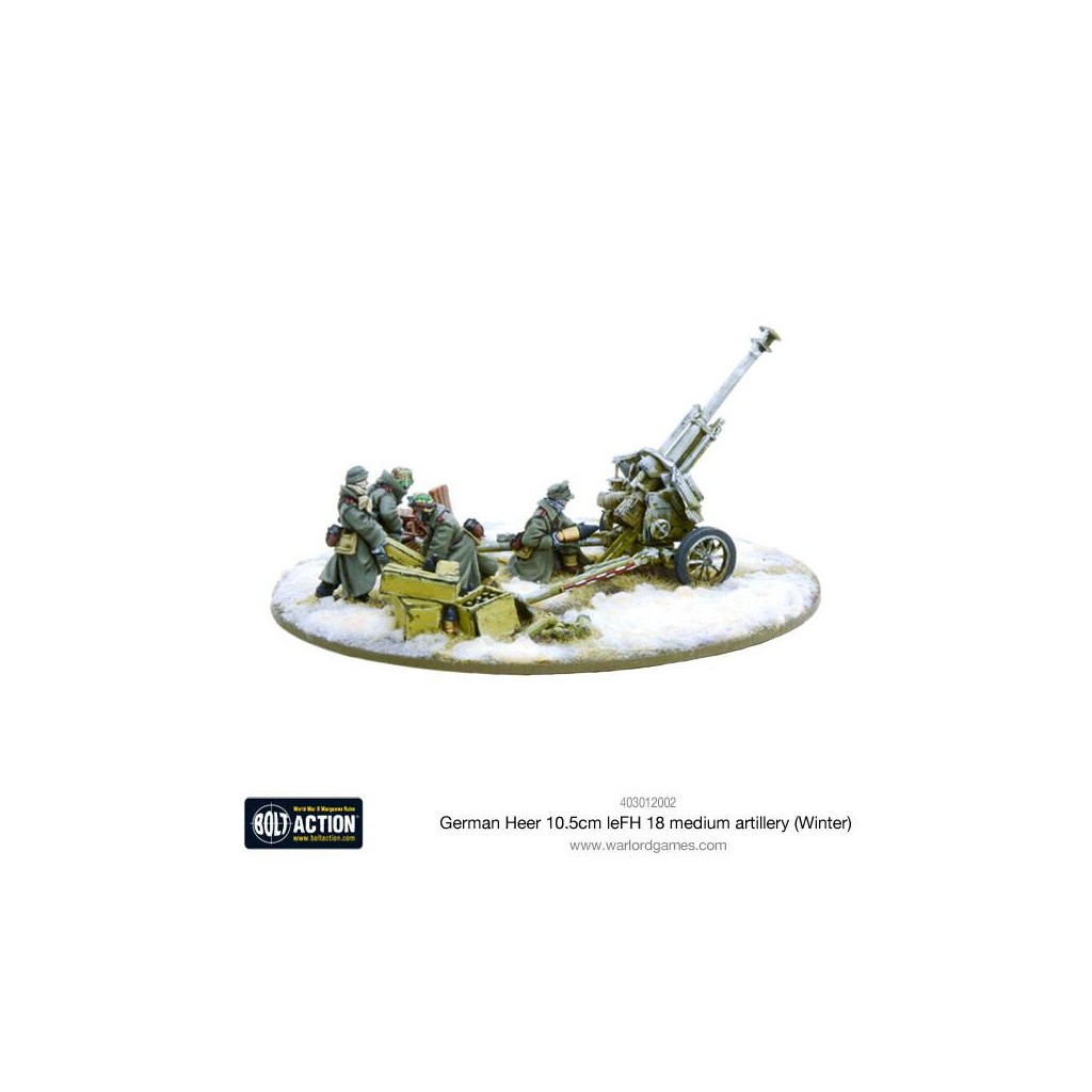 Bolt Action - German Heer 10.5cm leFH 18 Medium Artillery (Winter)
