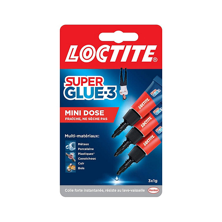 Colle Superglue-3 Control Liquide mini dose Loctite 3 x 1g