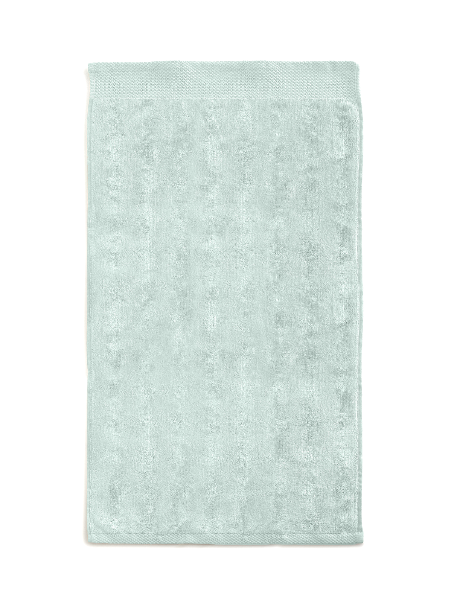 LINNICKVelours Handdoek  Katoen 60x110cm - soft green - Set van 4