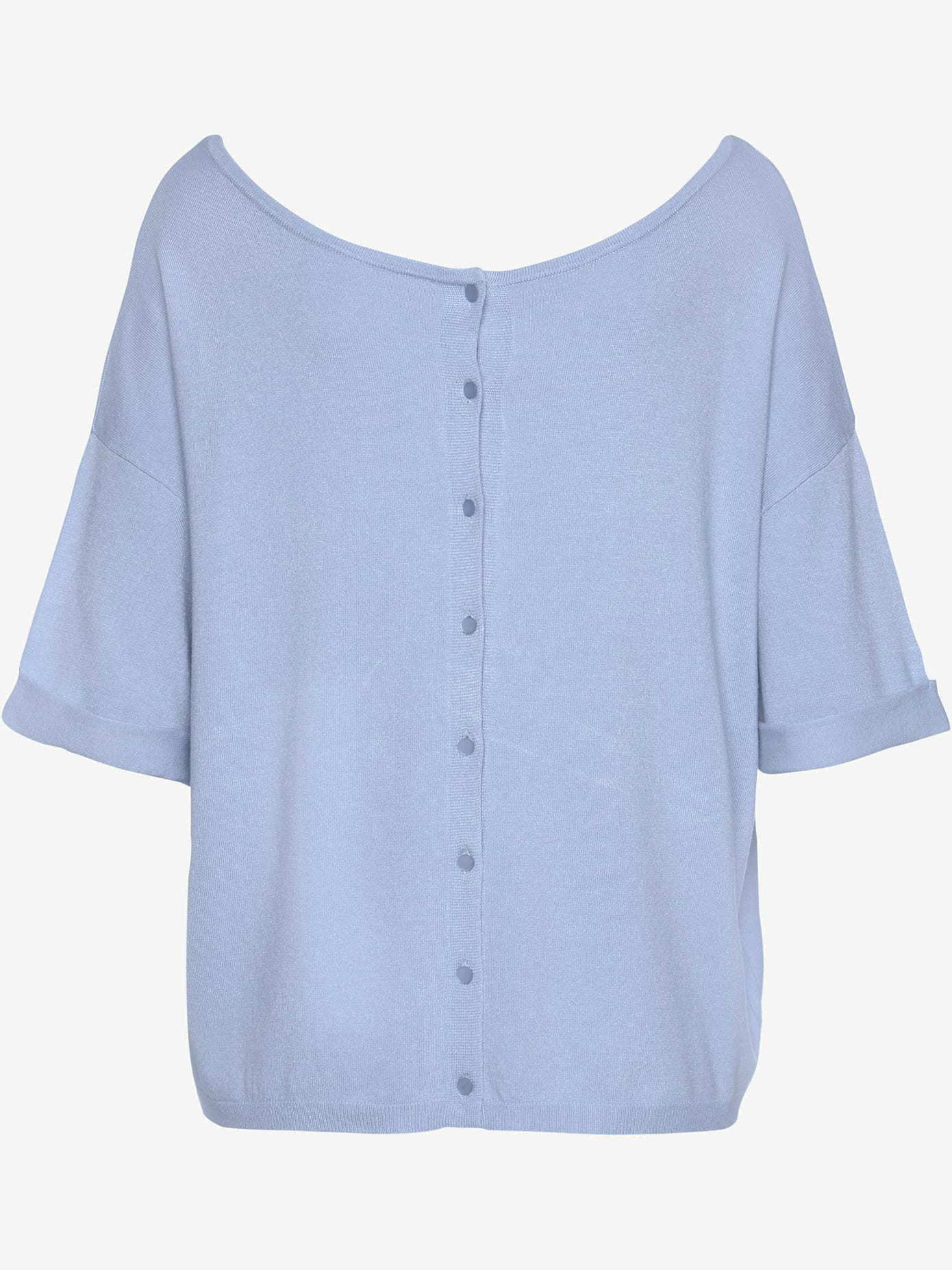 Pull à manches courtes patte de boutonnage au dos