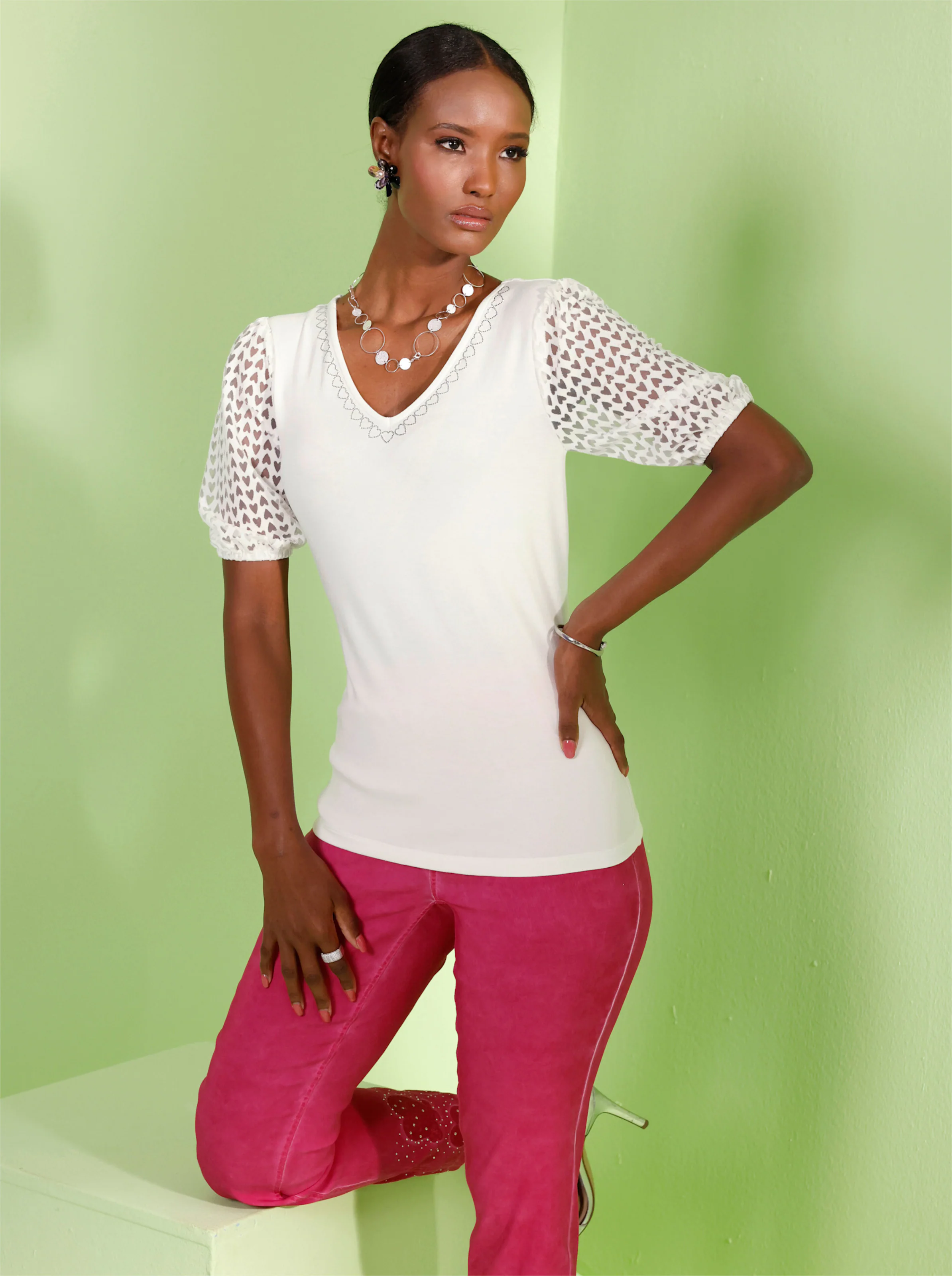 Shirt in ecru