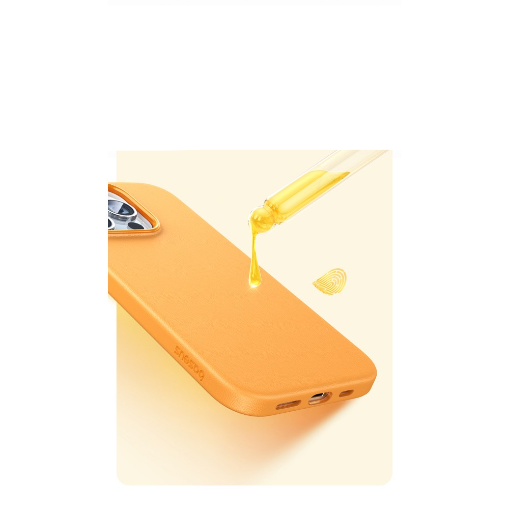 iPhone 15 Leder Hardcase Schutzhülle - Schwarz