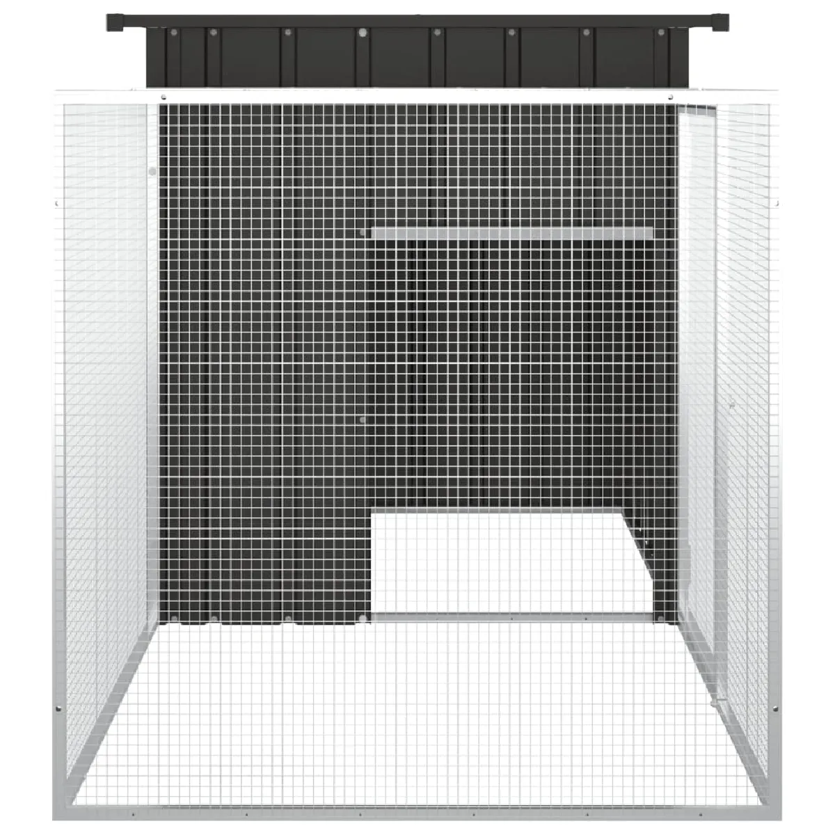 vidaXL Clapier Anthracite 200x91x100 cm Galvanisé