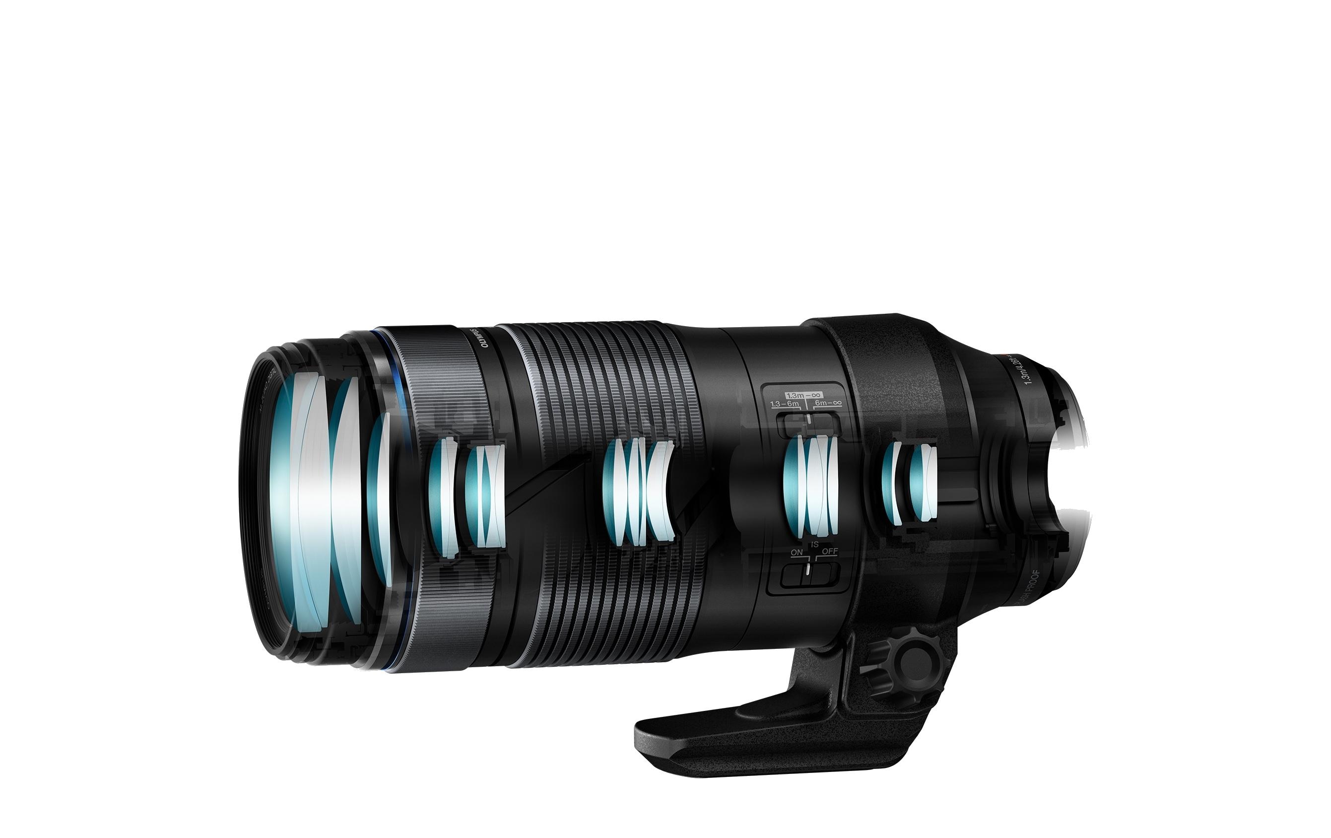 Zoomobjektiv M.Zuiko ED 100-400mm F/5.0-6.3 IS MFT<br>Leichtes, kompaktes Teleobjektiv mit integrierter Bildstabilisation