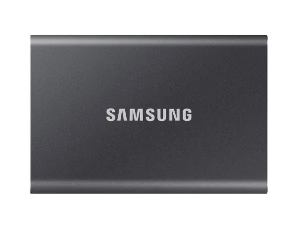 Samsung T7 MU-PC2T0T - SSD - krypteret - 2 TB - ekstern (bærbar) - USB 3.2 Gen 2 (USB-C stikforbindelse) - 256-bit AES - titan grå
