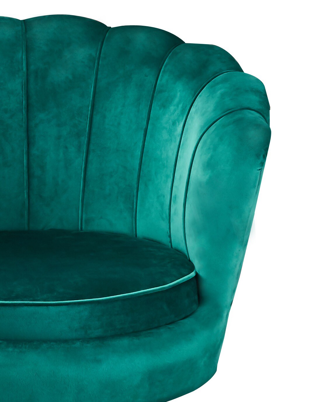Muschelsessel Samt Grün Relaxsessel Polstersessel Ohrensessel Loungesessel