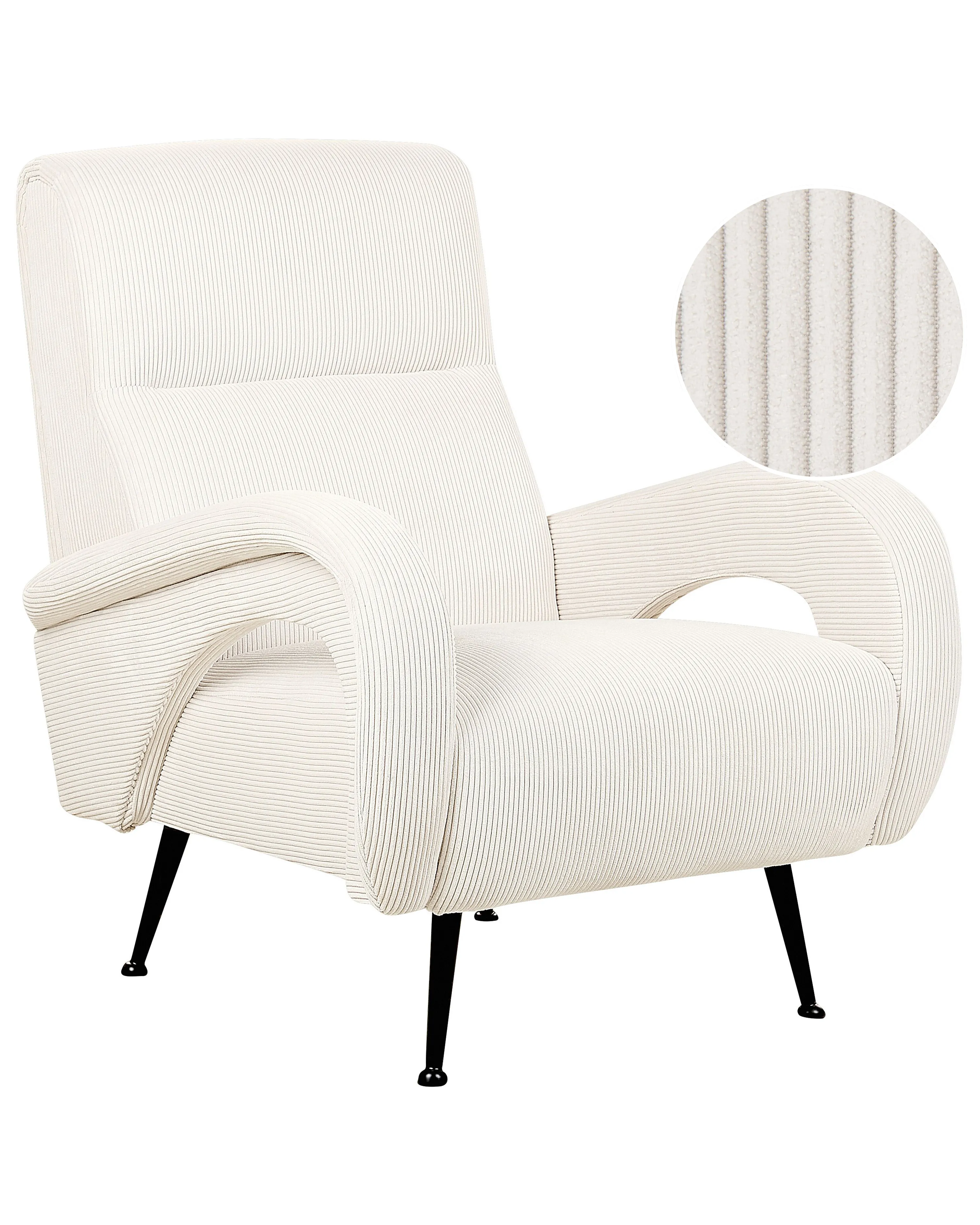 Fauteuil SVALOV Corduroy Gebroken wit