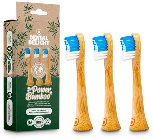 DENTAL DELIGHT Aufsteckbürste Power Bamboo 3er