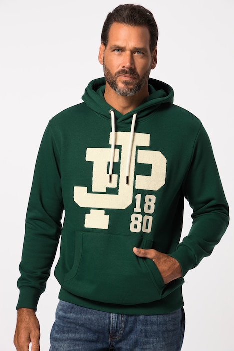 Hoodie, Kapuzensweater, Brust Badge, bis 8 XL